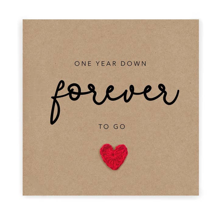 Premier anniversaire de mariage Simple Rustique Anniversaire d'un an pour la vente par Fifi's Handcrafted