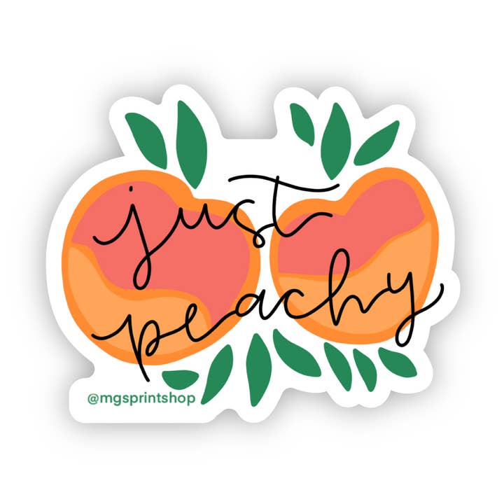 Sticker Just Peachy pour la vente par Wickline's