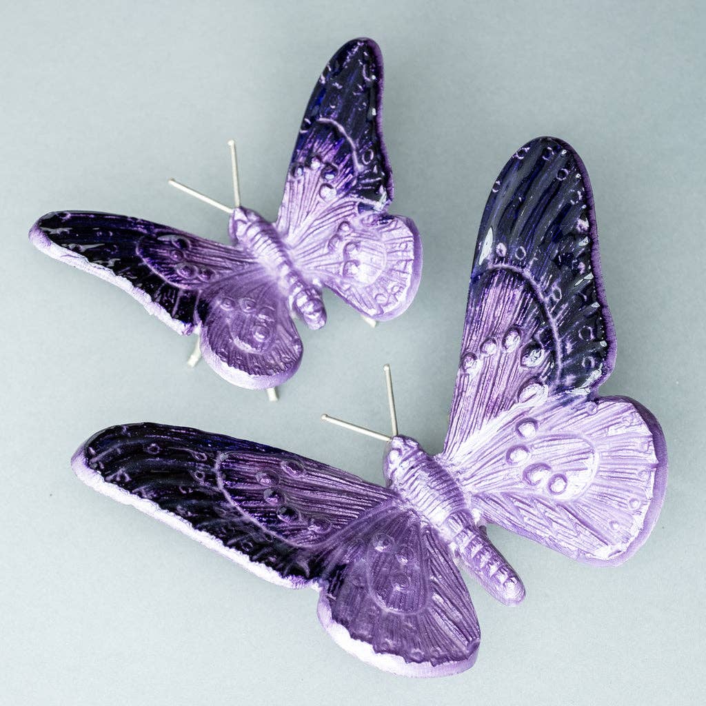 Tilnar Art - Wholesale Decorative Figurine - Brushed Purple Butterfly Large 19 cm0
