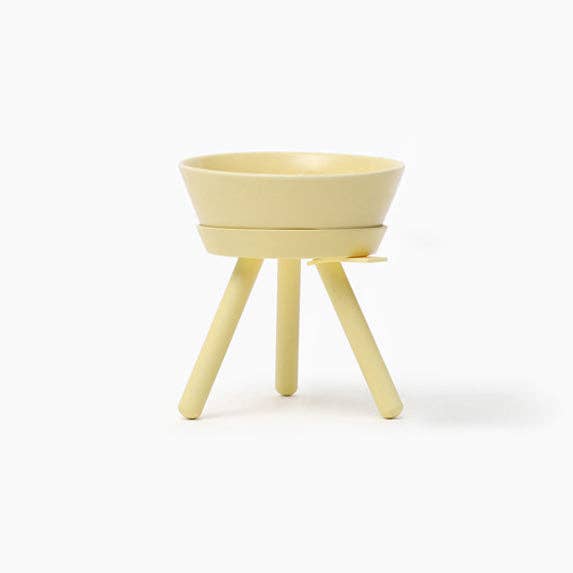 Pets So Good - Wholesale Pet Bowl - Cat/Dog - OREO ELEVATED PET FEEDER TABLE . LEMON YELLOW . TALL