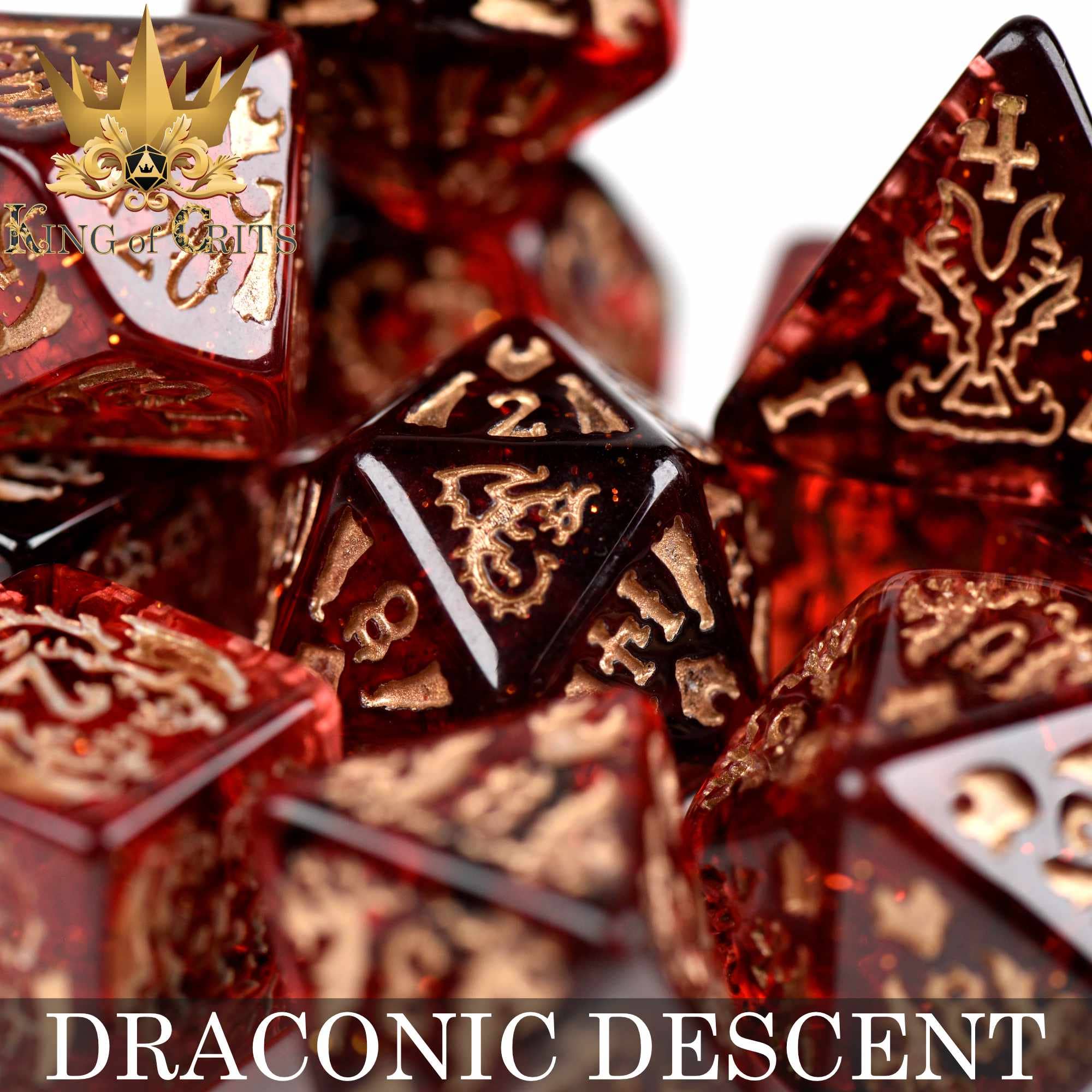DNDDICE.COM – wholesale Dice – Draconic Descent - 11 Dice Set1