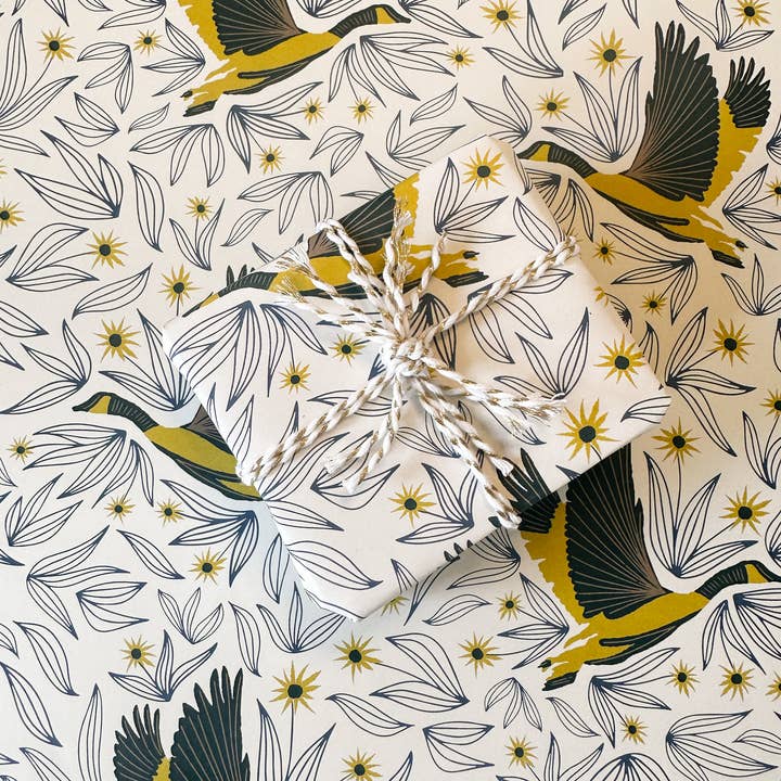 Rebecca Jane Woolbright - Wholesale Flat Wrap - Wingspan Wrapping Paper – Bird Gift Wrap (1 Flat Sheet)4