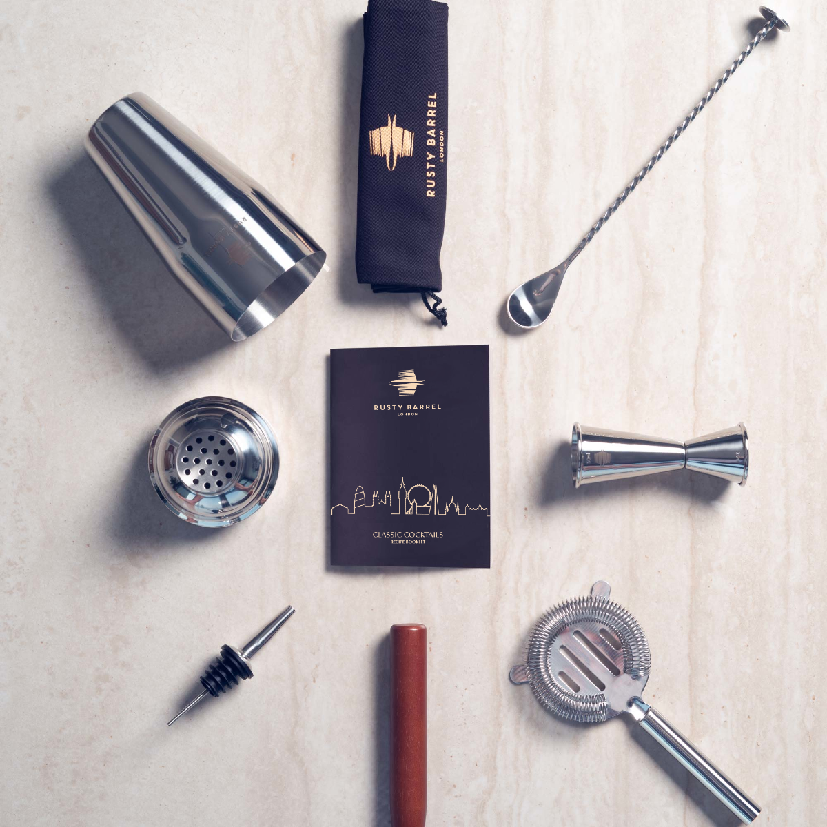 Rusty Barrel - Wholesale Bar Tool - Rusty Barrel Mayfair Cocktail Making Set3