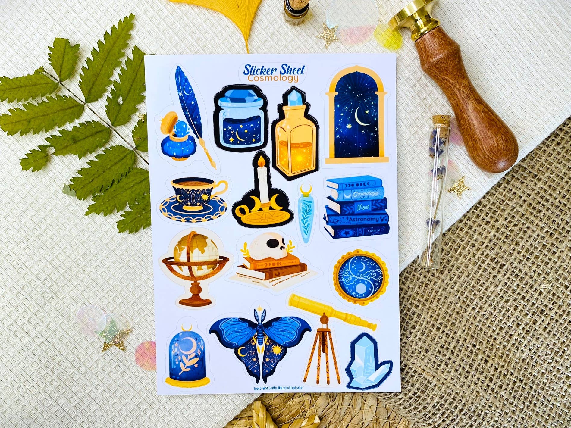 Split Moon Studios - Wholesale Sticker - Cosmology Sticker Sheet - Sticker Sheet - Bullet Journal4