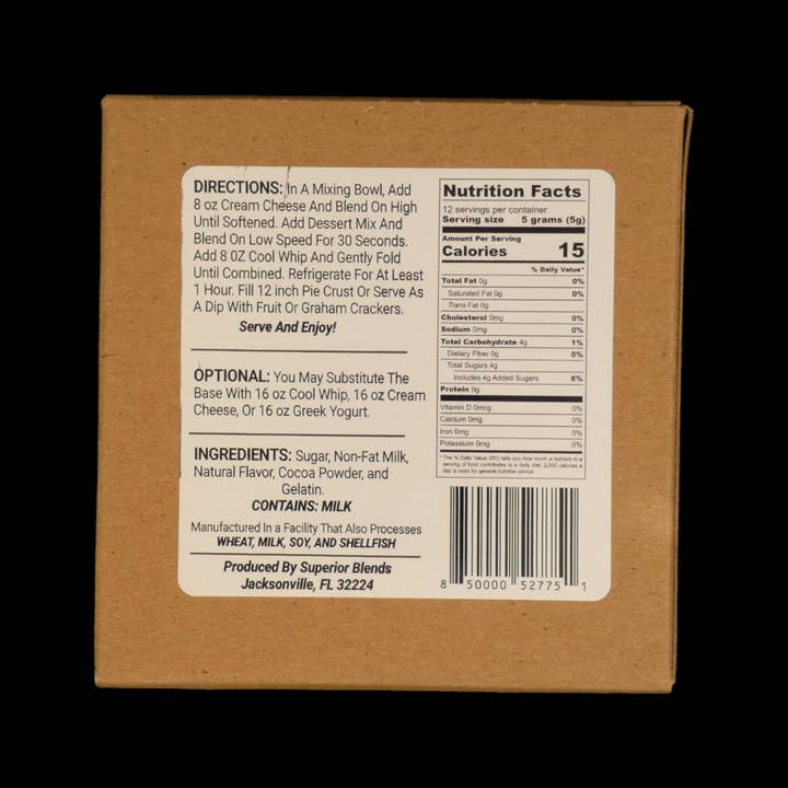 Superior Blends - Wholesale Cake Mix - Chocolate Mousse Dessert MixÂ