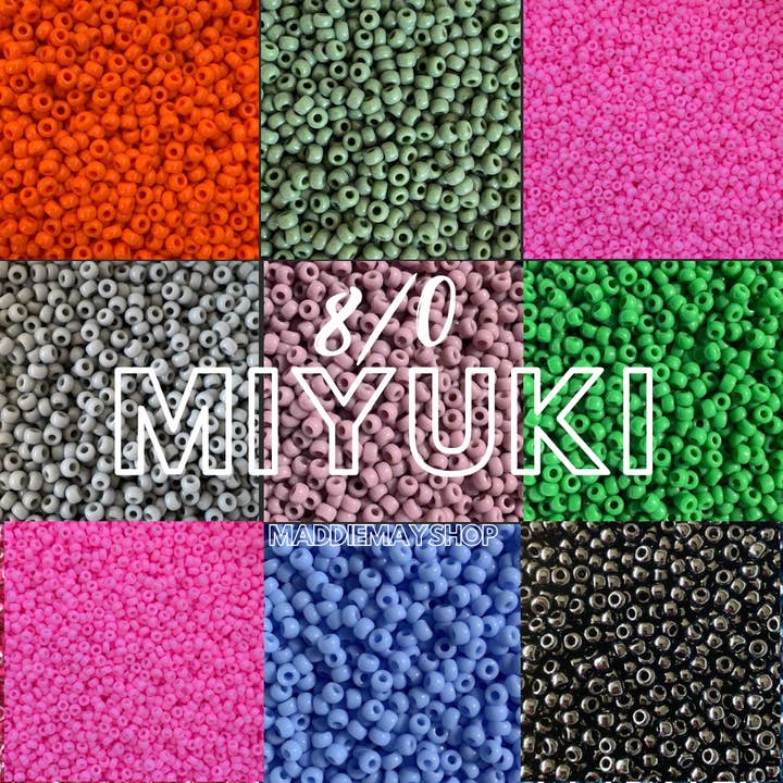 MaddieMayShop - Wholesale Beads - 8/0 Miyuki Seed Beads, Opaque Colors- 10grams