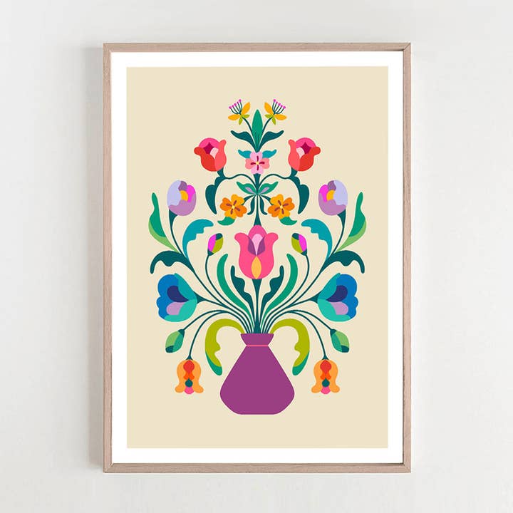 Lámina artística Jarrón con tulipanes para venta al por mayor de 3 Birdies Studio