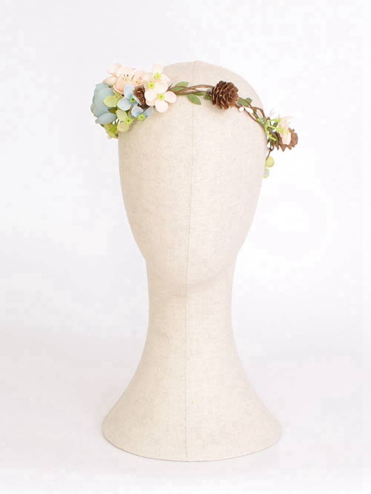 Victoria Moda - Wholesale Tiara - Women's - Flower and Pineapple Headband Crown