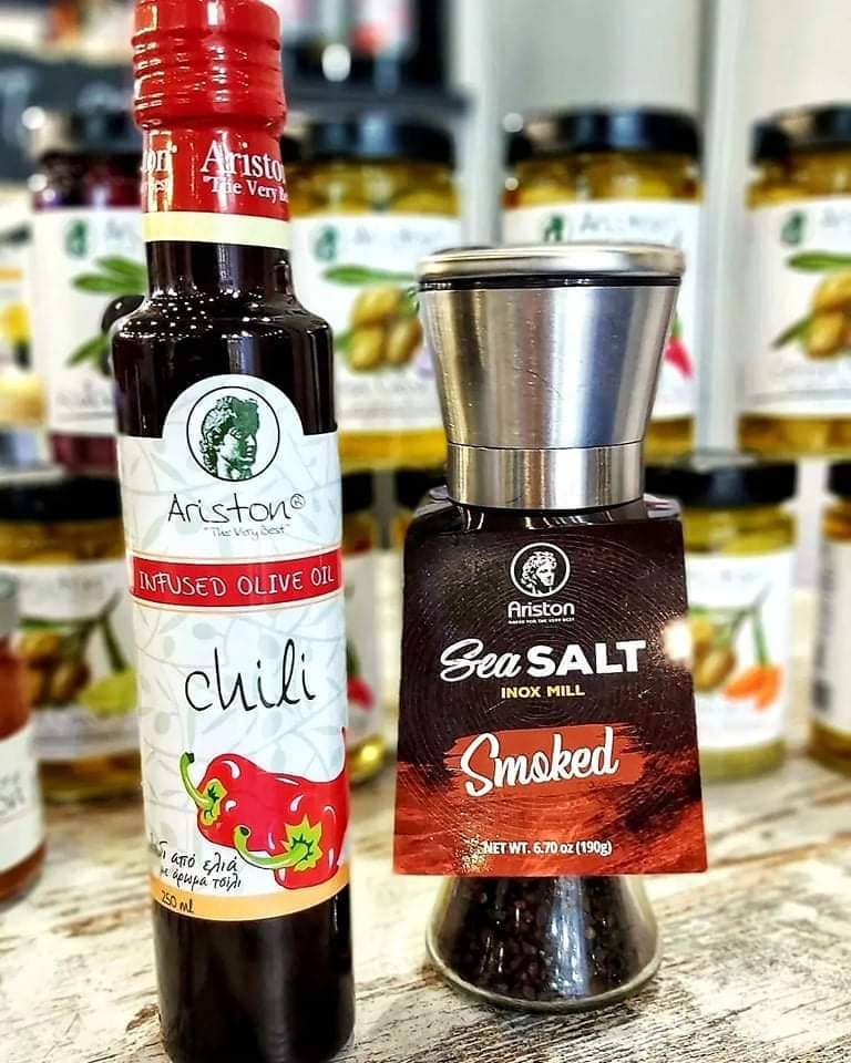 Ariston Specialties - Wholesale Olive Oil - Refill EMPTY Bottles Chili Infused Olive Oil 8.45oz5