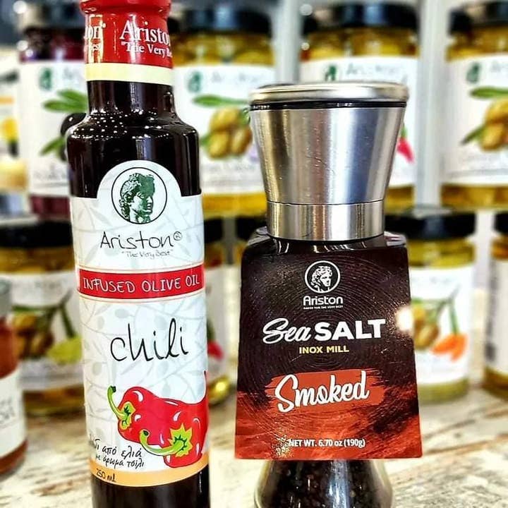 Ariston Specialties - Wholesale Olive Oil - Refill EMPTY Bottles Chili Infused Olive Oil 8.45oz5