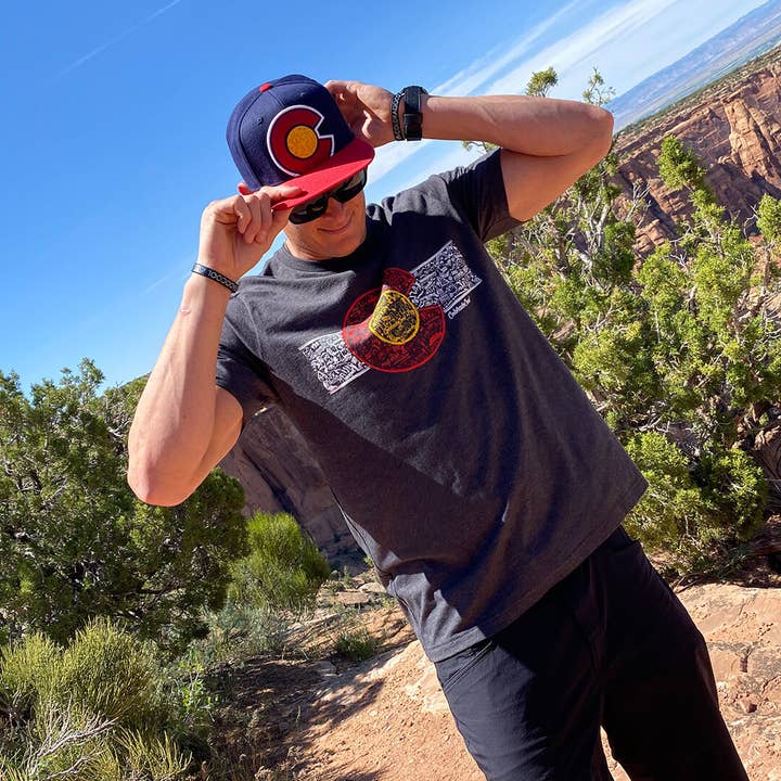 Landmark Flag T-Shirt - Dark Gray Heather for wholesale on Faire4