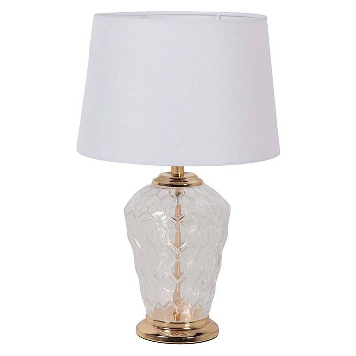 Tafellamp Metaal Kristal 31x31x49 cm_368089 voor wholesale door Garpe Interiores - GARPE GROUP - GARCÍA PÉREZ Y CÍA S.L.-