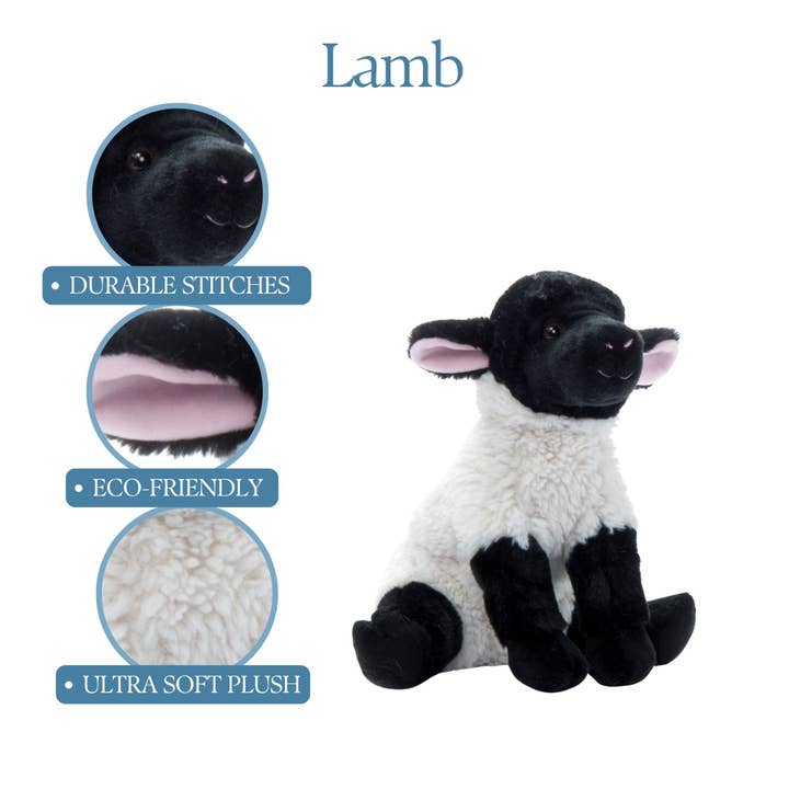 The Petting Zoo - Wholesale Stuffed/Plush Toy - Kids & Baby - 12" (28cm) Wild Onez Lamb / Sheep5