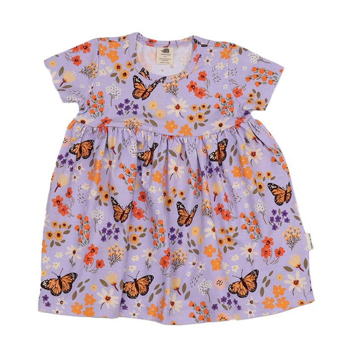 Flowers and Butterflies-Babydoll Dress for wholesale by walkiddy