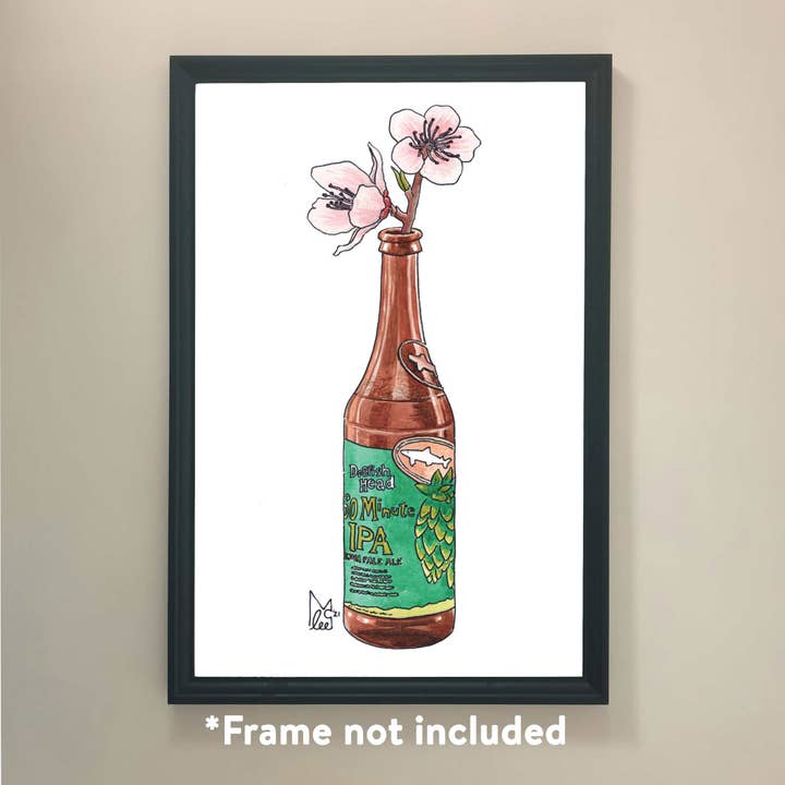 Delaware Peach Blossom in Dogfish Head Impression artistique 60 minutes pour la vente par Lee McGuire Art