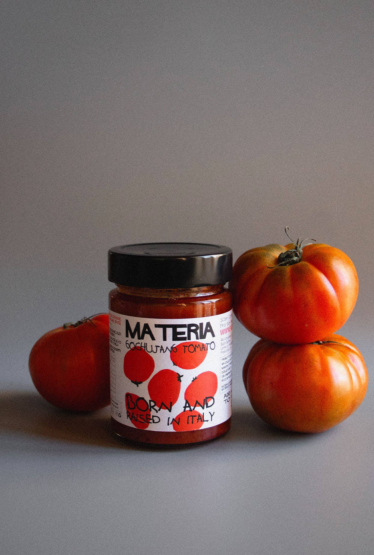 Materia - Wholesale Pasta Sauce - Red Datterino Tomato Soup with Gochujang Sauce