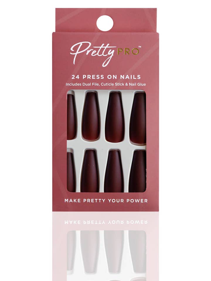 Press On False Nails You Had Me At Merlot 24pcs for wholesale by Pretty Pro