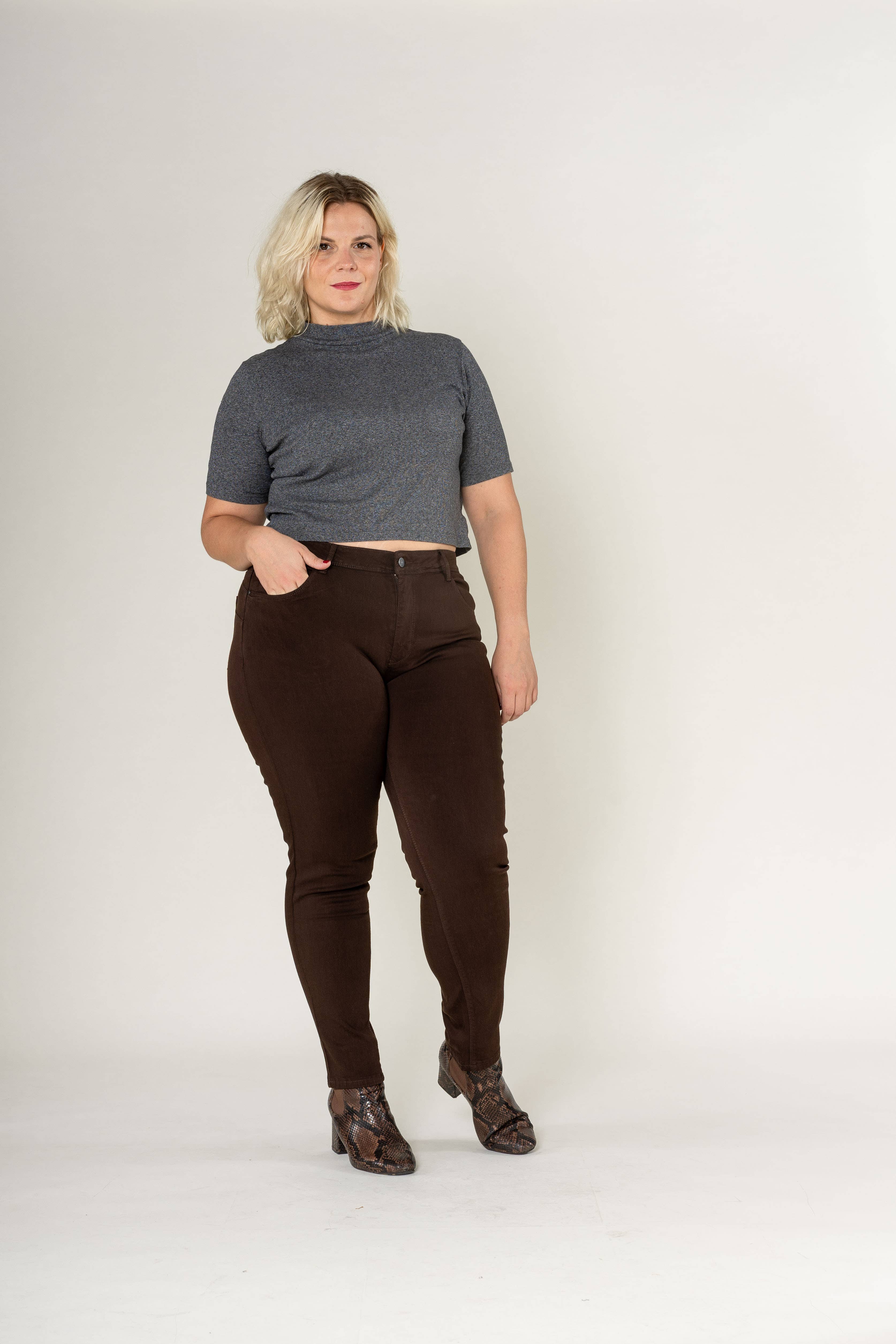 Nina Carter - Wholesale Pants - Women's - Curve Plus Size Ultra Comfort and Stretch Push Up P61113