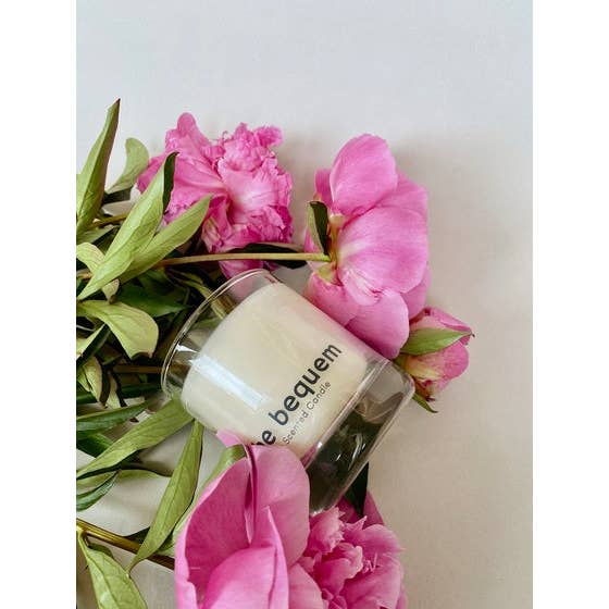 the bequem - Wholesale Jar/Filled Candle - Peony Soy Wax, Wooden Wick Candle2