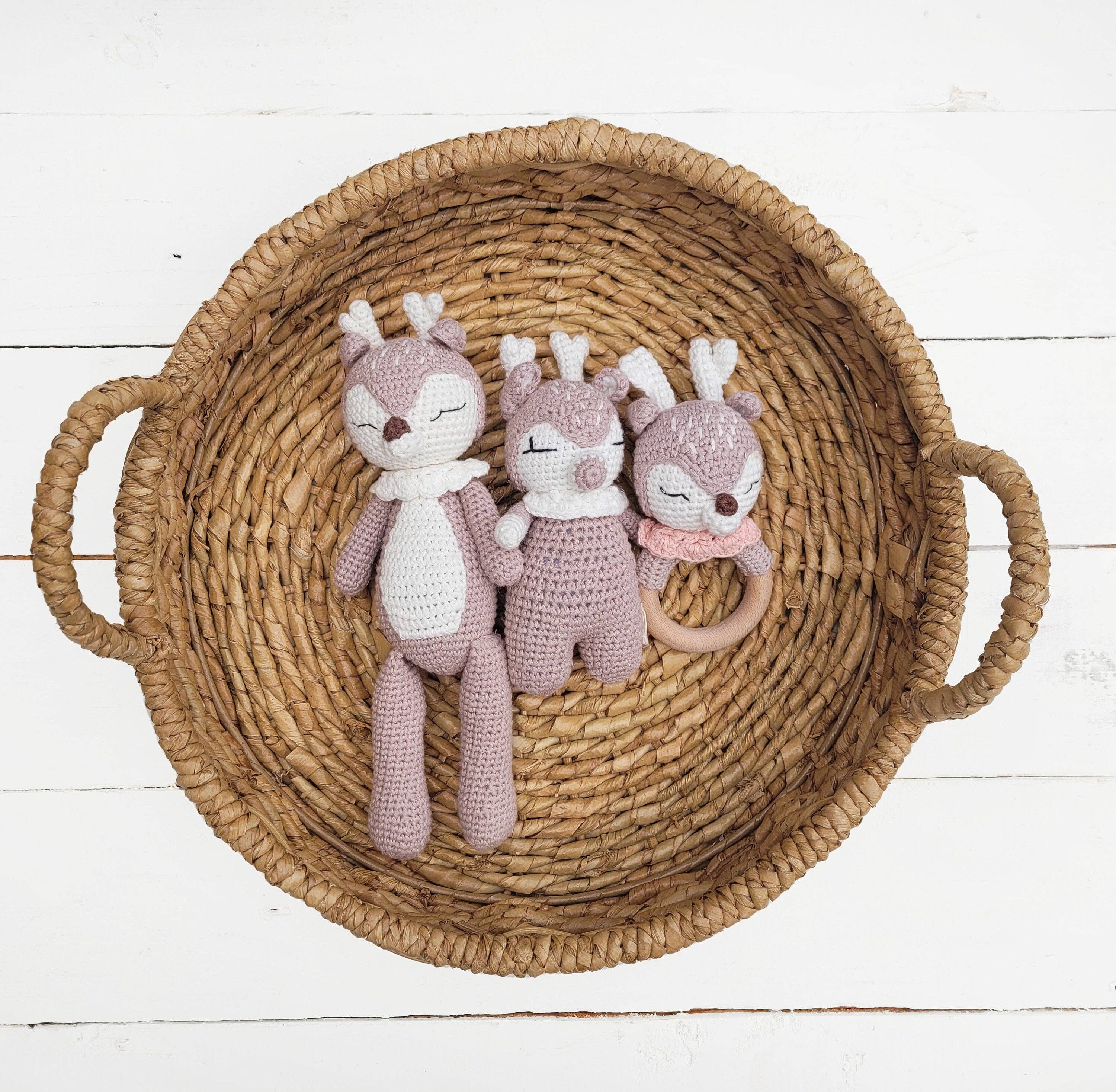 OLIVE & CRADLE – Großhandel Kuschel-/Plüschtier – Kind & Baby – Gehäkeltes schläfriges Reh3