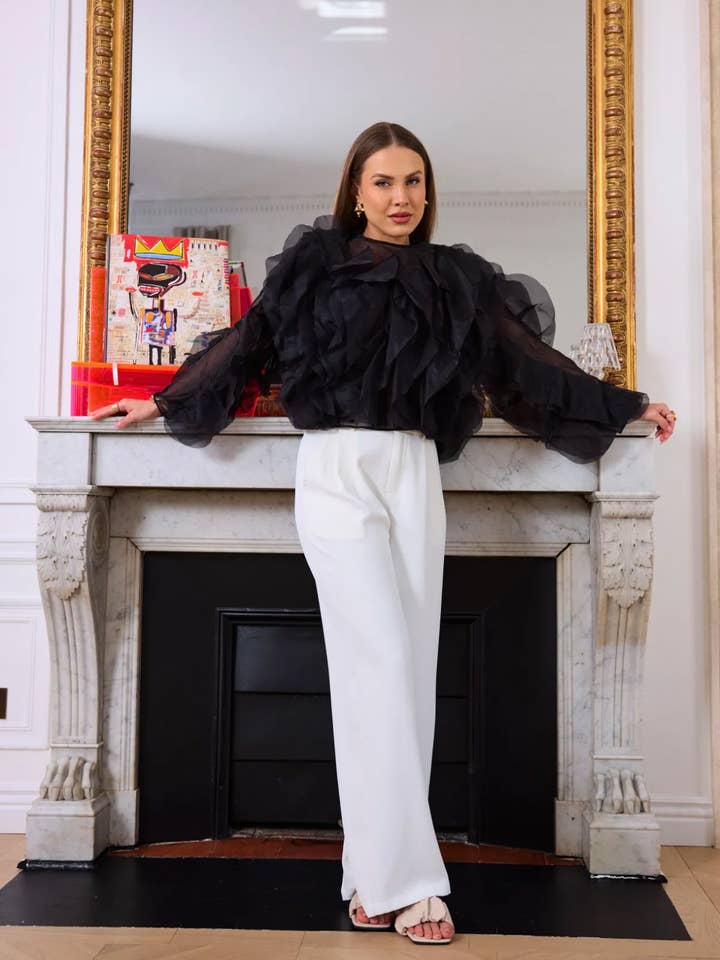 Frime - Wholesale Blouse - Women's - Puff sleeve blouse - 26185