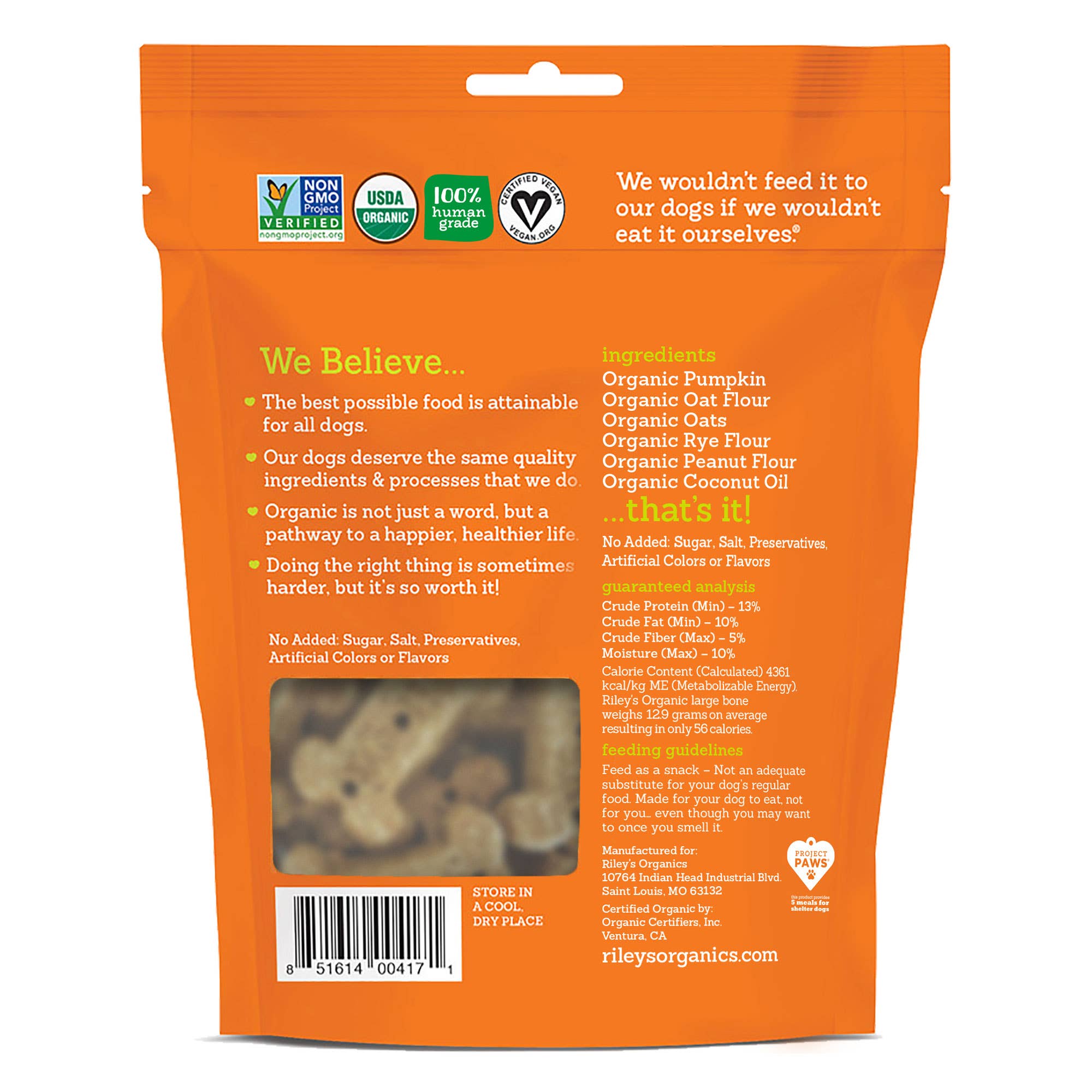 Healthy Breeds - Wholesale Pet Treats - Dog - Riley's Organics  Pumpkin and Coconut Dog Treats 5oz1