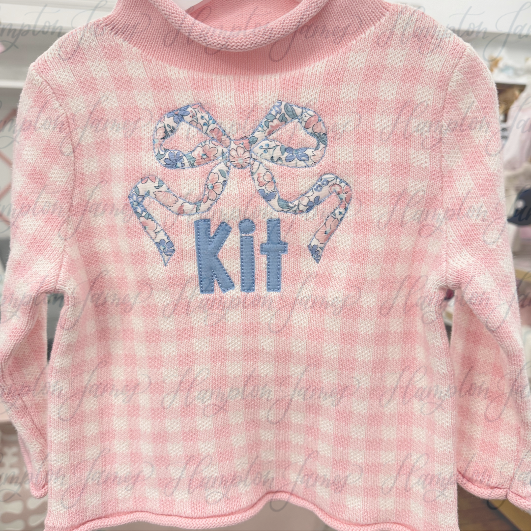 Hampton James Clothing – wholesale Tröja - Barn – Hampton James Signatur Polotröja - Rosa Gingham (Normal i storlek)1