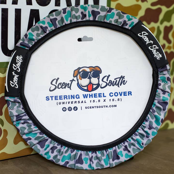Scent South - Wholesale Car Decorative Charm - Unisex - Marsh Camo - Steering wheel cover1