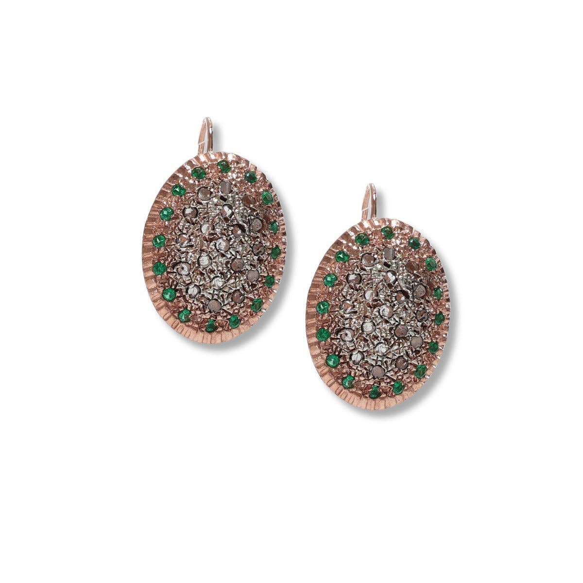 Gold Antique - Wholesale Dangle Earrings - Reproduction of antique earrings in 925 silver and 9 Kt gold