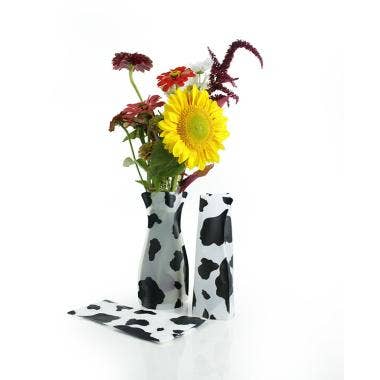 Buhi Imports - Wholesale Vase - Poly vase black and white cow print