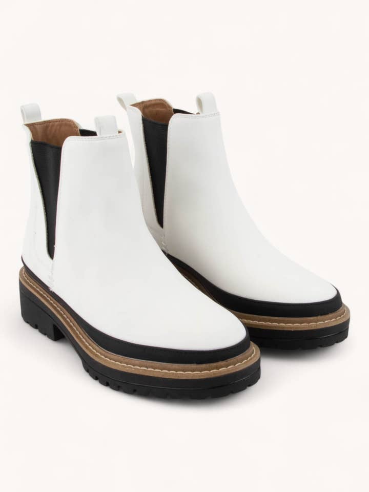 CCOCCI - Wholesale Chelsea Boots - Women's - WEEKLY DEAL CONTRAST WELT SLIP-ON CHELSEA BOOTS2