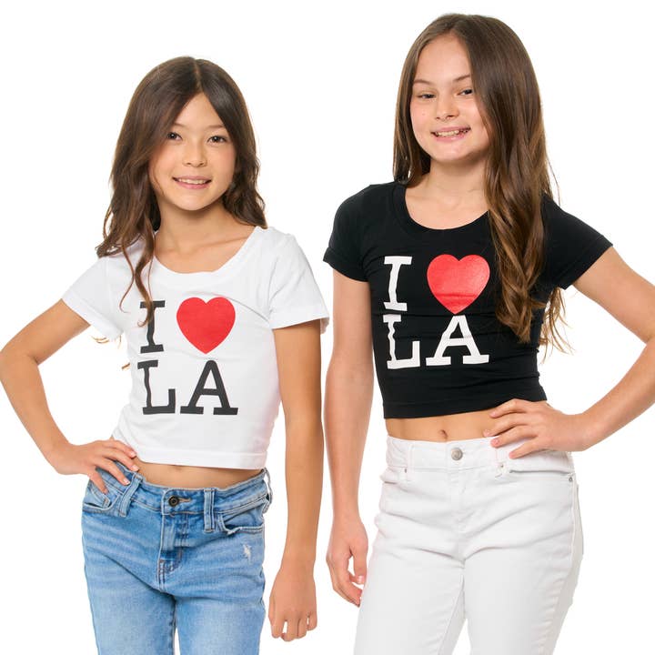 Tween JAG ÄLSKAR LA Kortärmad Topp - 2 färger för wholesale av Malibu Sugar