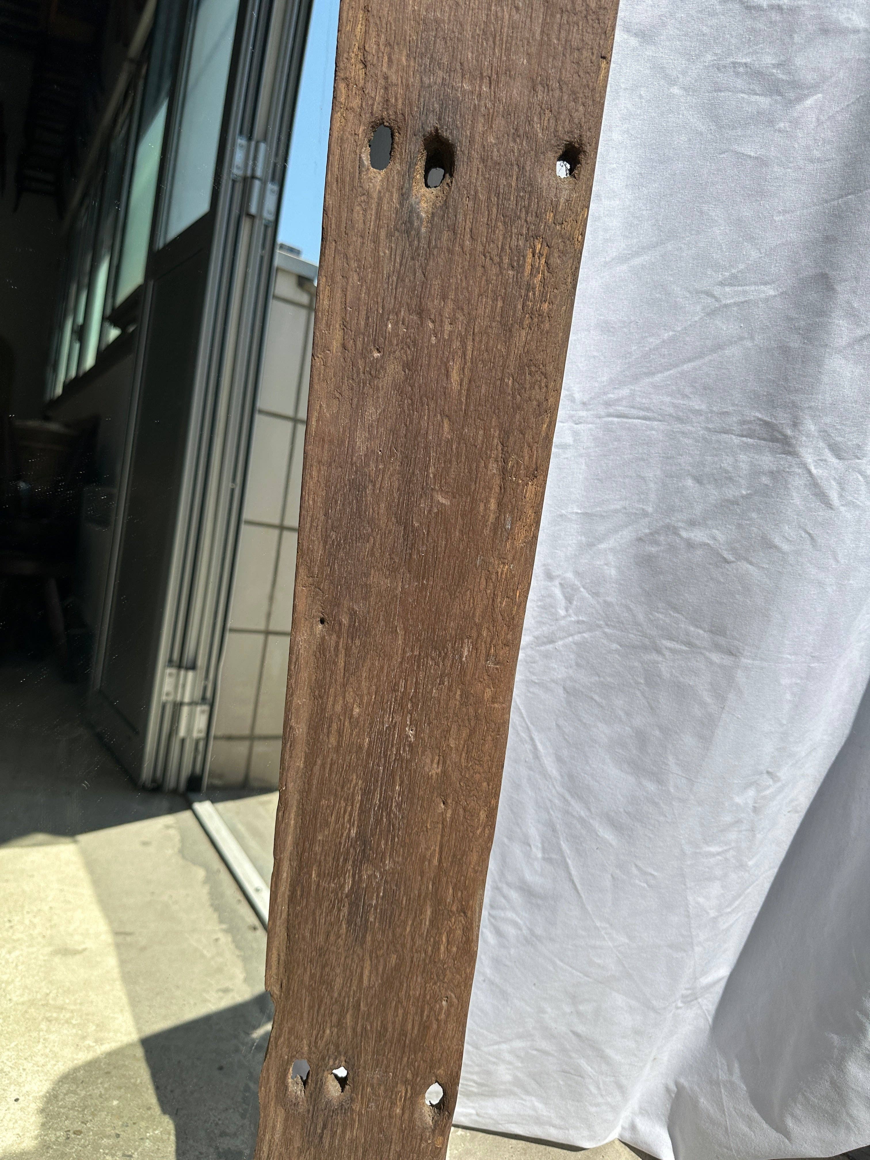 Office Objets - Wholesale Wall Mirror - Mirror with exotic brutalist old iron wood frame H:139cm56