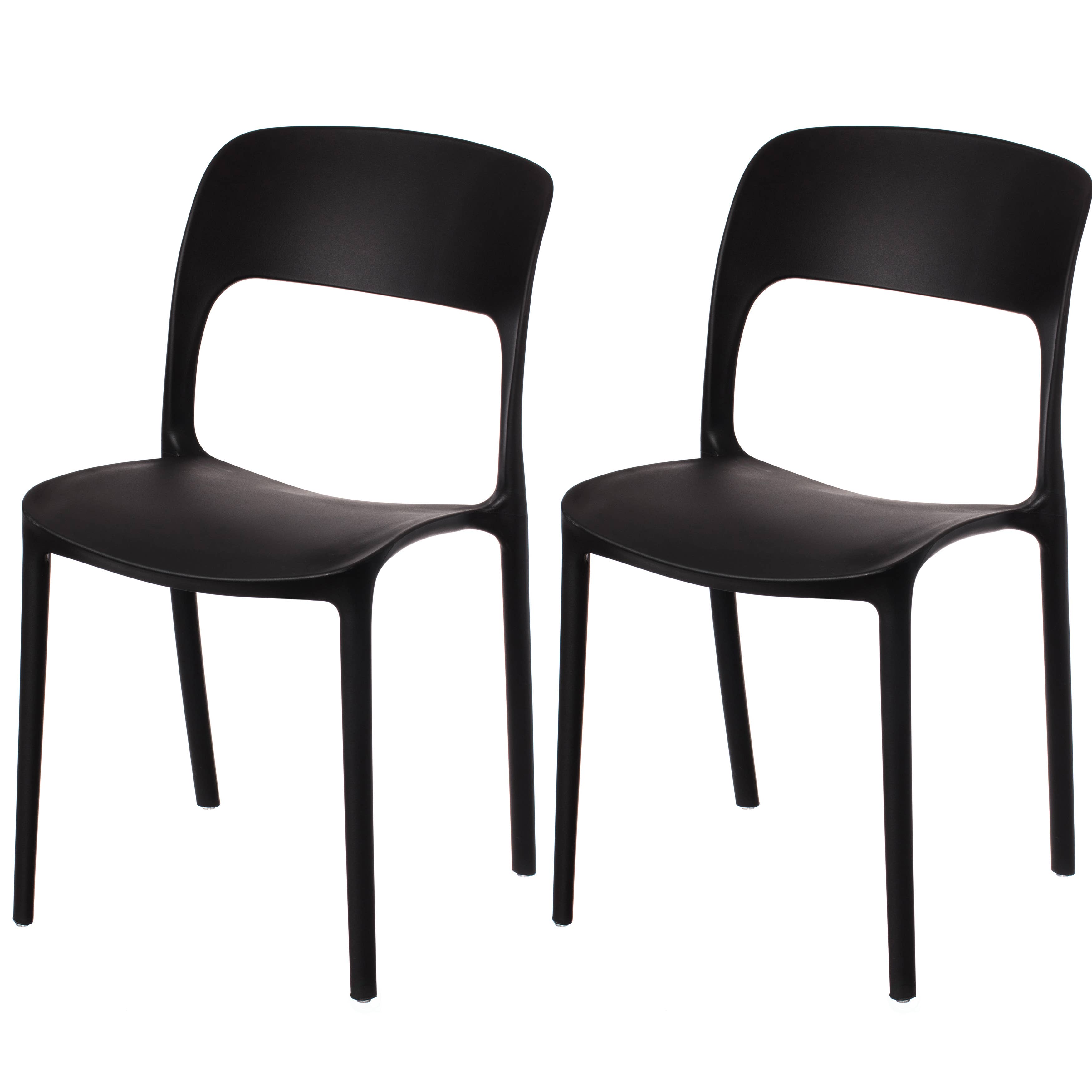 Quickway Imports - Wholesale Chair - Modern Plastic Outdoor Dining Chair with Open Curved Back5