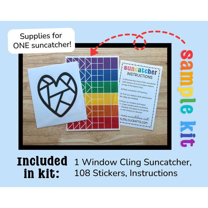 Calenlou Crafts - Wholesale DIY Craft Kit - Kids - Cross Suncatcher Sticker Craft Kit for Kids4