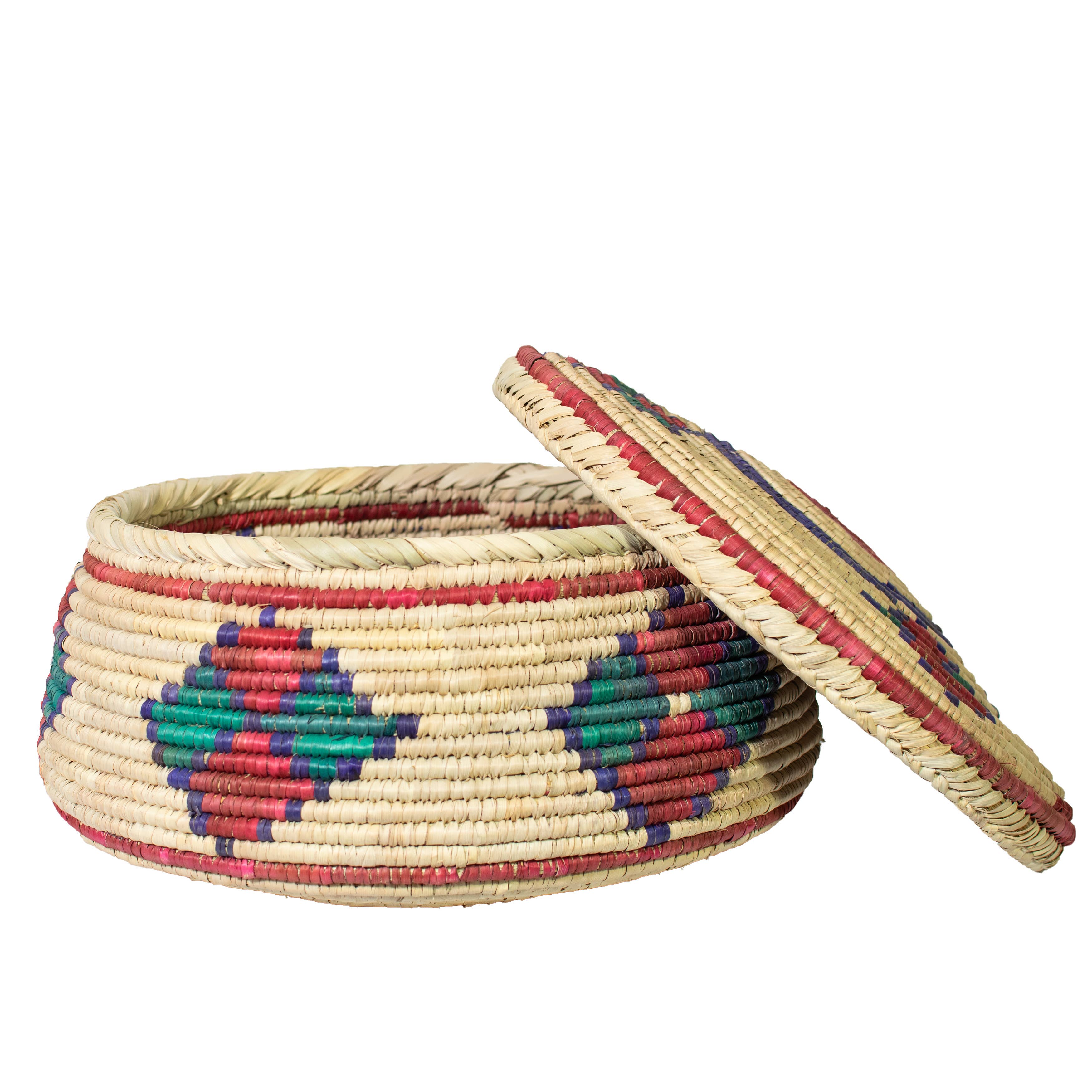 ArtisanalEmporiumLLC - Wholesale Basket - Handmade 12" Basket with Lid - Storage Hamper Basket3