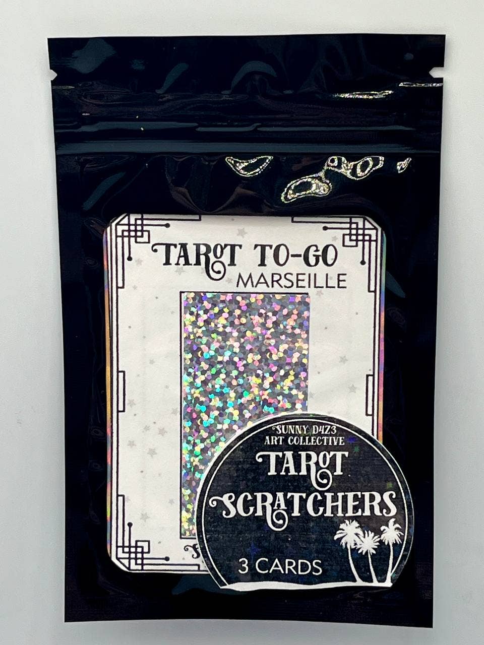 sunny d4z3 art collective - Wholesale Tarot/Oracle Card - scratchers- tarot to go white scratch off - 3 card pack - MARSEILLE1