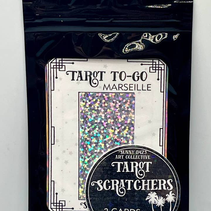 sunny d4z3 art collective - Wholesale Tarot/Oracle Card - scratchers- tarot to go white scratch off - 3 card pack - MARSEILLE1