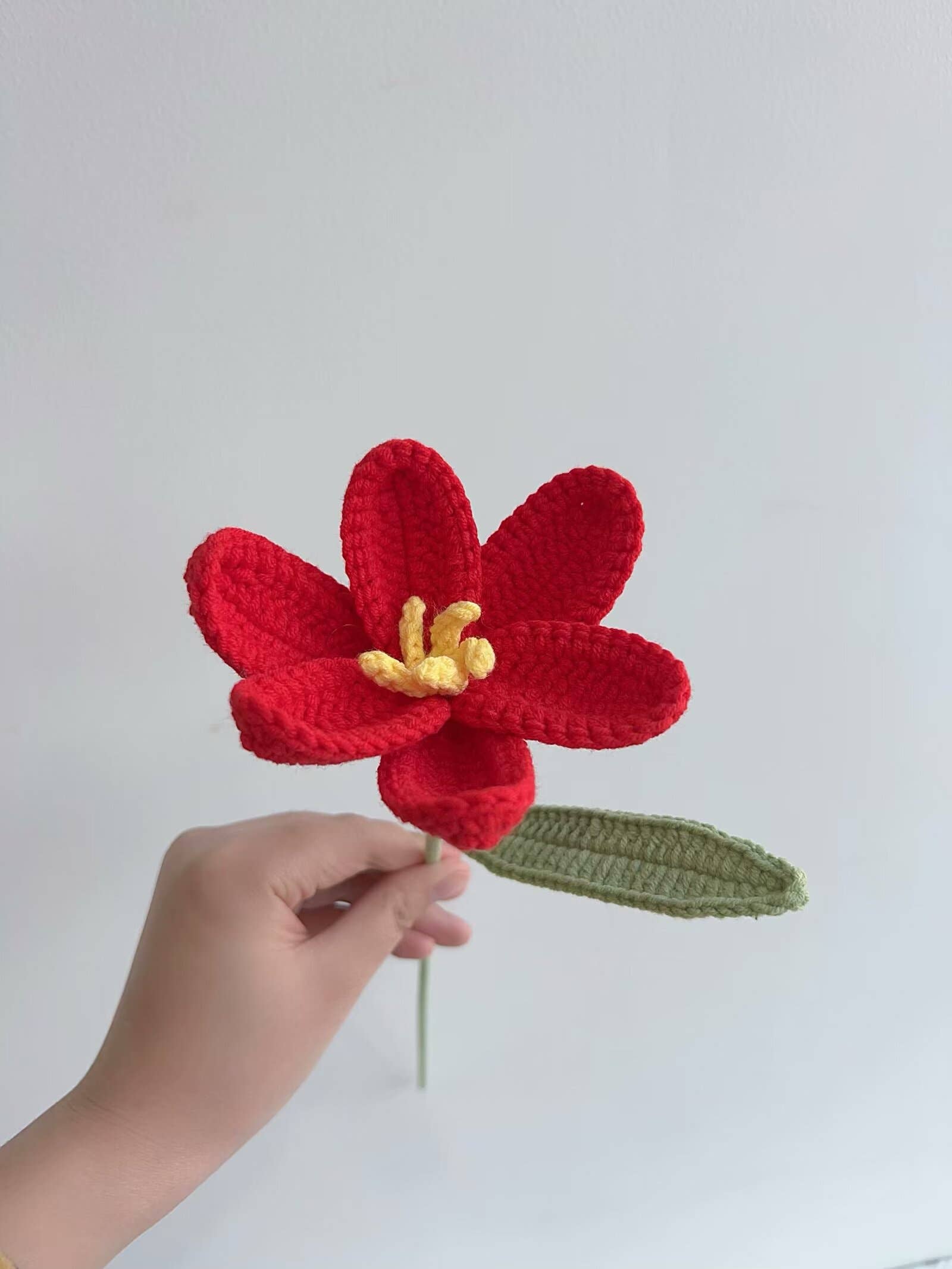 Lilyrosy（Duty free) - Vente Fleurs artificielles - Tulipe au crochet Lilyrosy, cadeaux faits main1