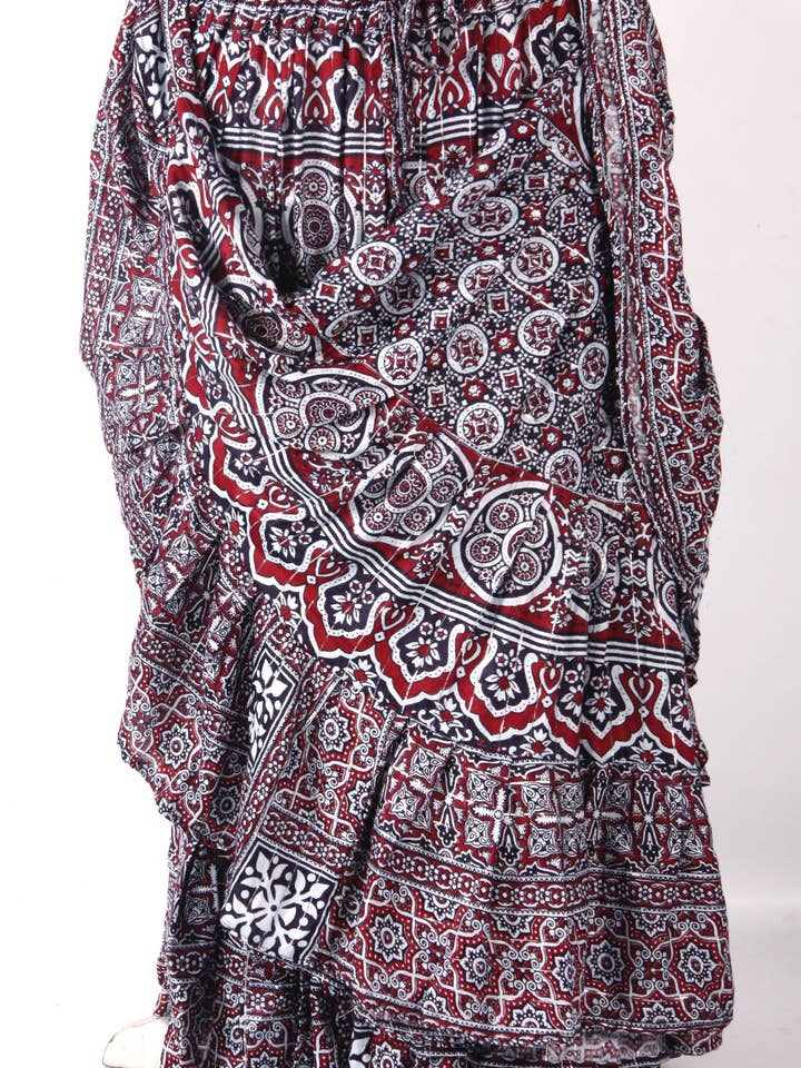 Block print Skirt Lurex for wholesale by Senoritas Tribal Designs