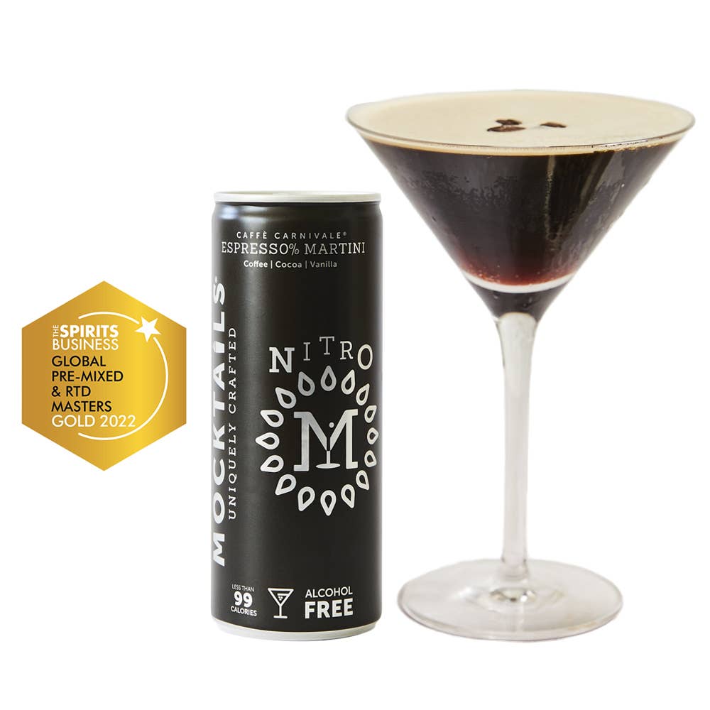 NITRO Mocktails - Wholesale Non-Alcoholic Aperitif/Mocktail - Non-Alcoholic Espresso Martini - Nitro 4PK