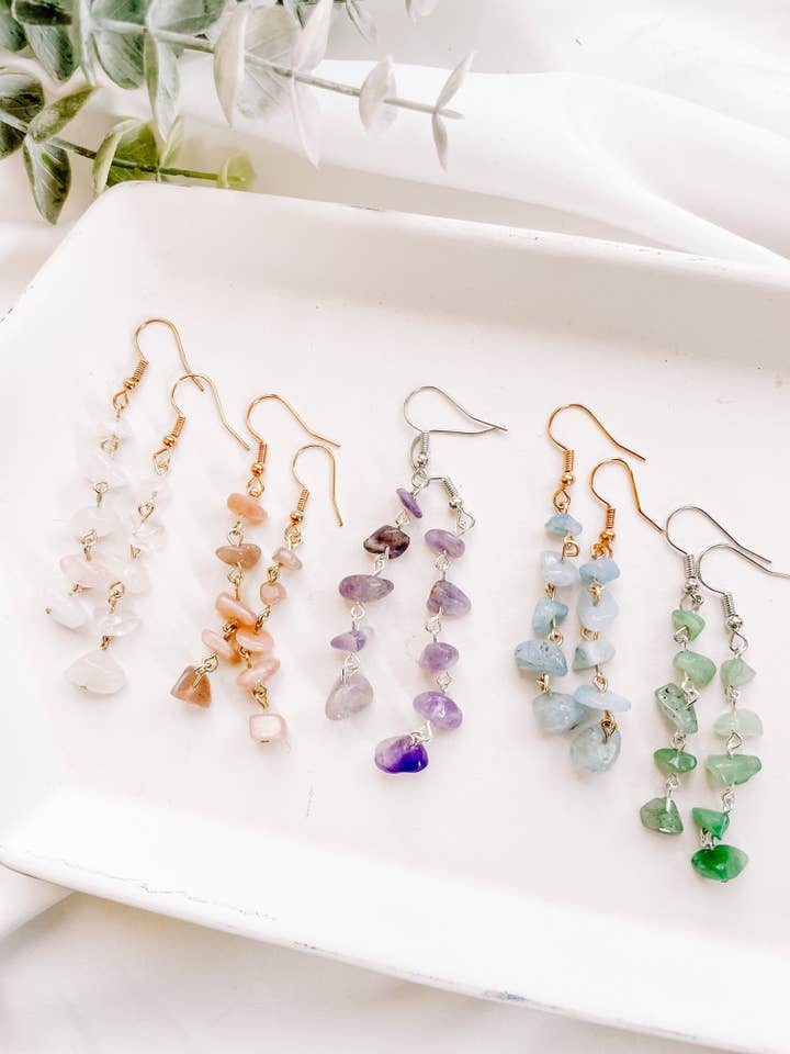 Waterfall earrings for wholesale by Sweet As Sugarcane