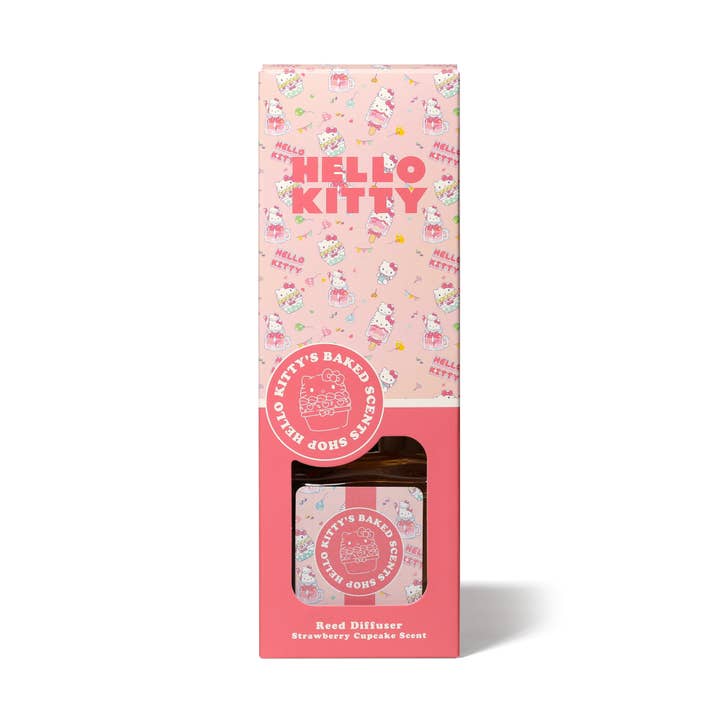 Hello Kitty Bakery, Strawberry Cupcake Scented Reed Diffuser for wholesale by Hello Kitty