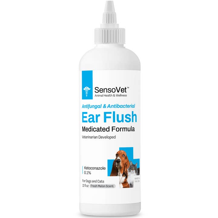 Medicated Ear Flush for Dogs & Cats - 12oz for wholesale by SensoVet