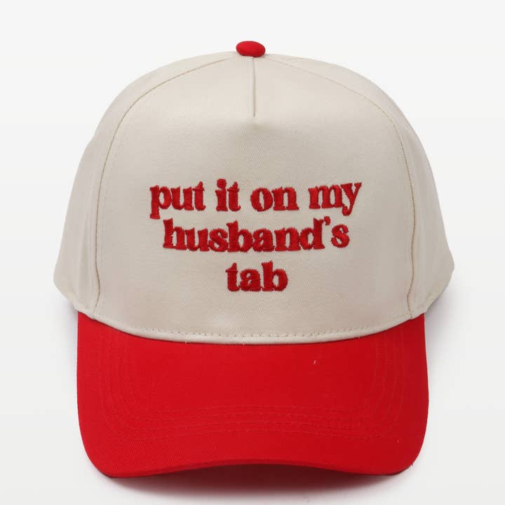 David And Young - Wholesale Baseball Cap - Unisex - PUT IT ON MY HUSBAND'S TAB Embroidery Baseball Caps