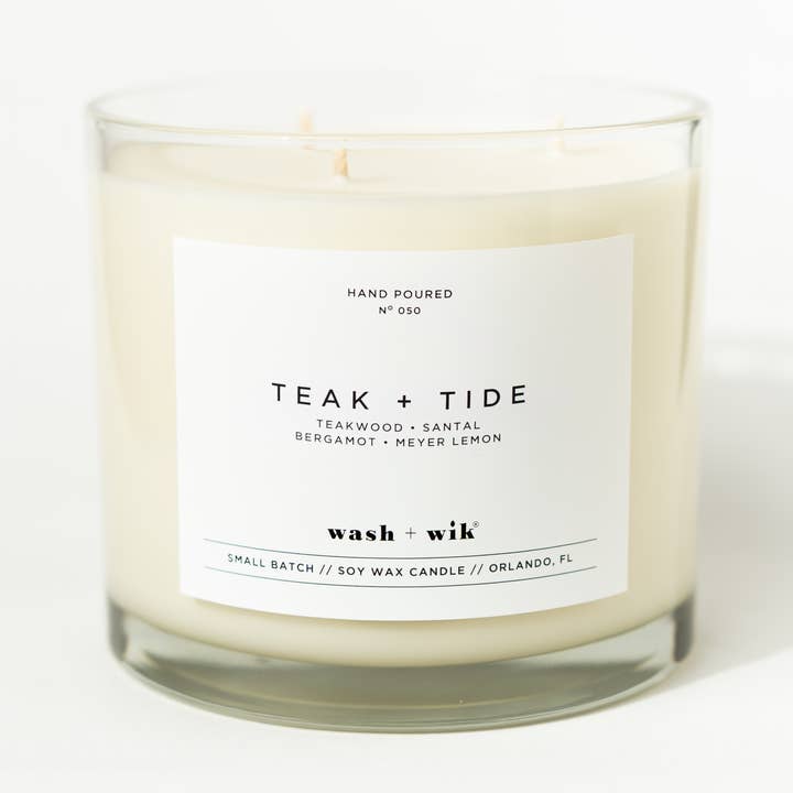 Wash and Wik - Wholesale Jar/Filled Candle - 3 Wick - 35oz Vessel - 2 Pound Soy Wax Candle by Wash + Wik41