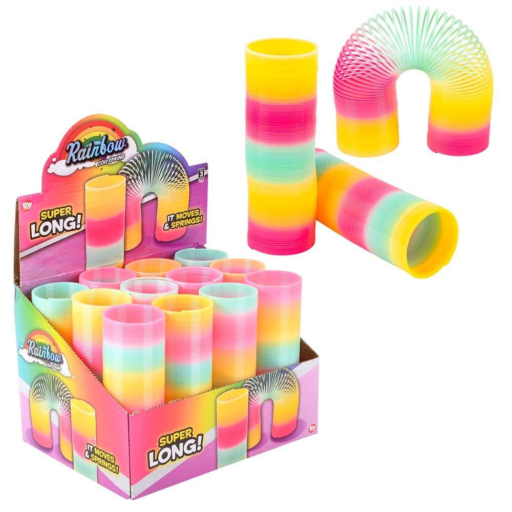 La Luna Bella - Toys - Wholesale Classic Toy - Kids - 6" SUPER LONG RAINBOW COIL SPRING LLB kids toys0