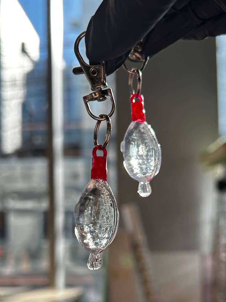 Soy Sauce Fish Keychain for wholesale by Lumpy Studios LLC