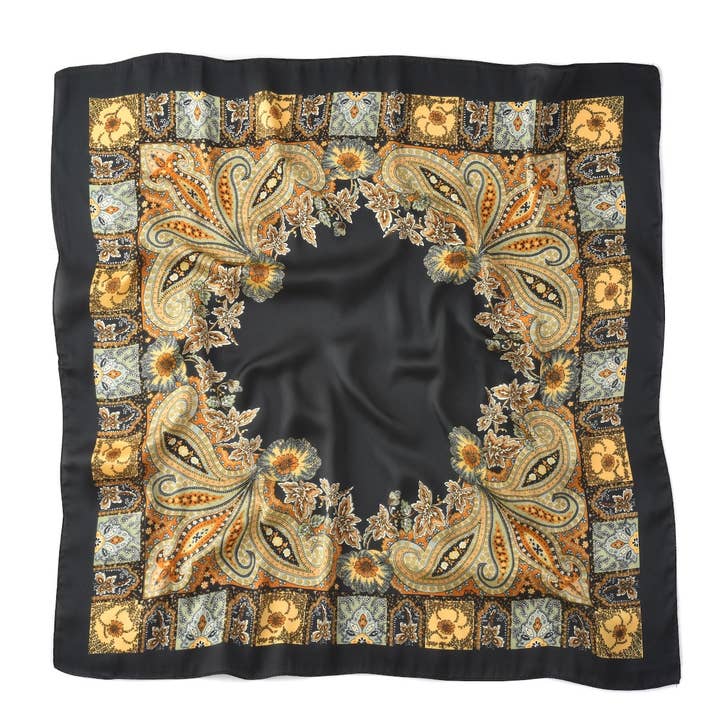 Funkyrel® Atzbranding Limited - Wholesale Scarf – Women's - Scarvii - Paisley Square Scarf3