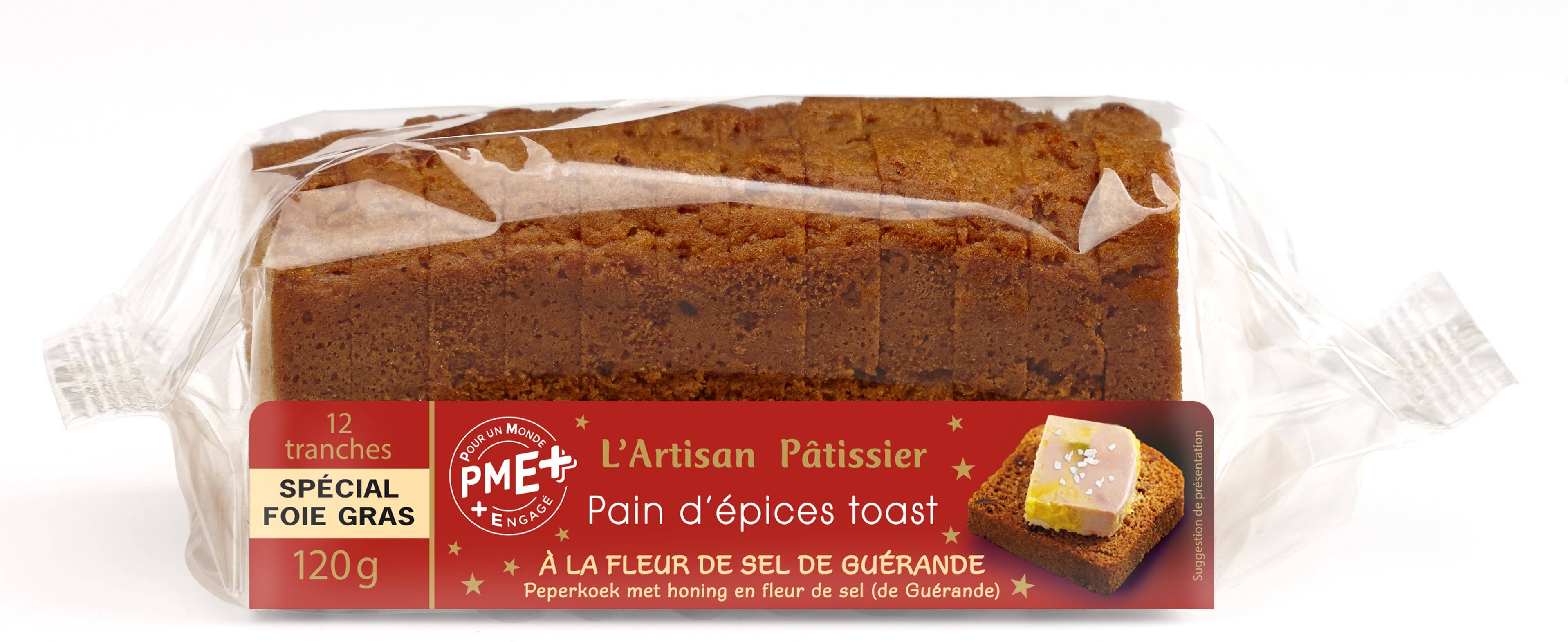 France Cake Tradition - Wholesale Bread/Tortilla - GINGERBREAD TOAST WITH FLEUR DE SEL FROM GUERANDE X121